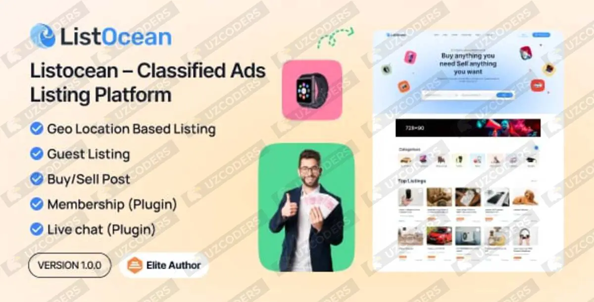 Listocean v1.0.2 – Classified Ads Listing Platform