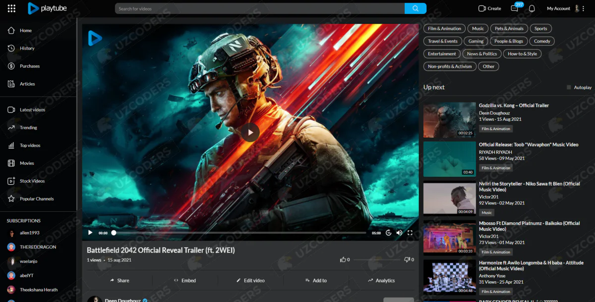 PlayTube - The Ultimate PHP Video CMS & Video Sharing Platform