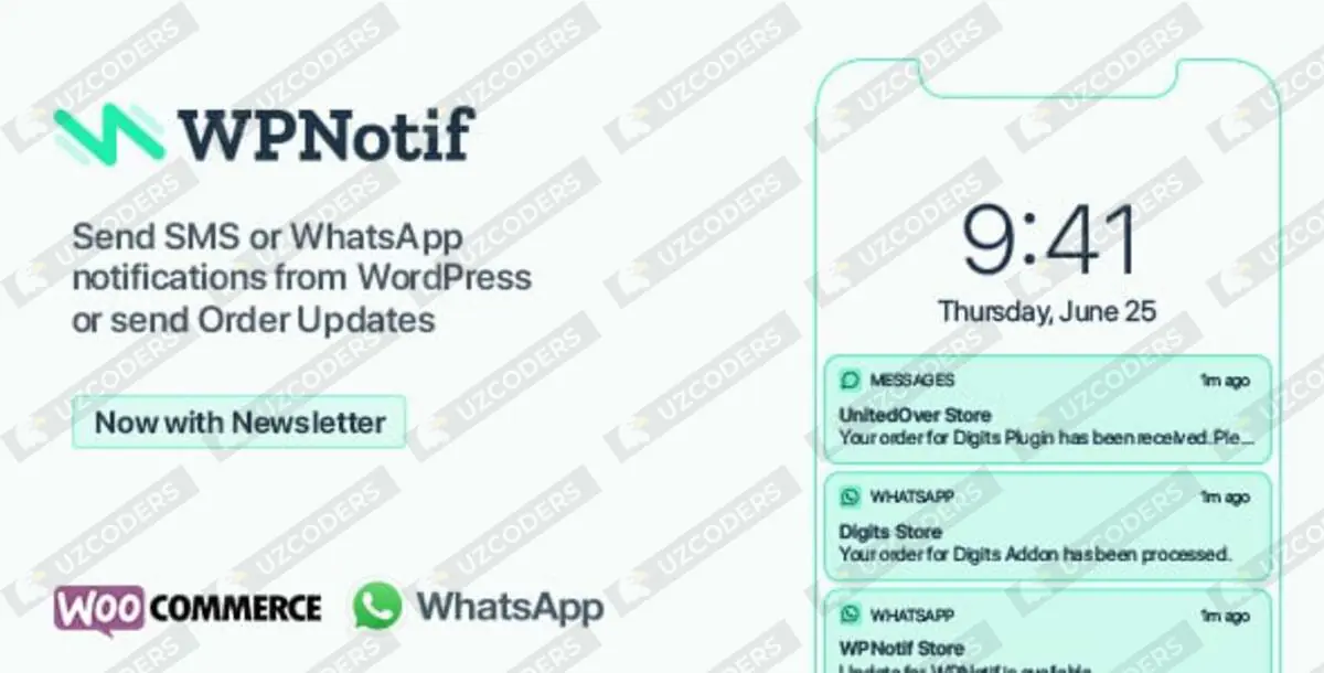 WPNotif v3.0.1.1 - WordPress SMS & WhatsApp Notifications