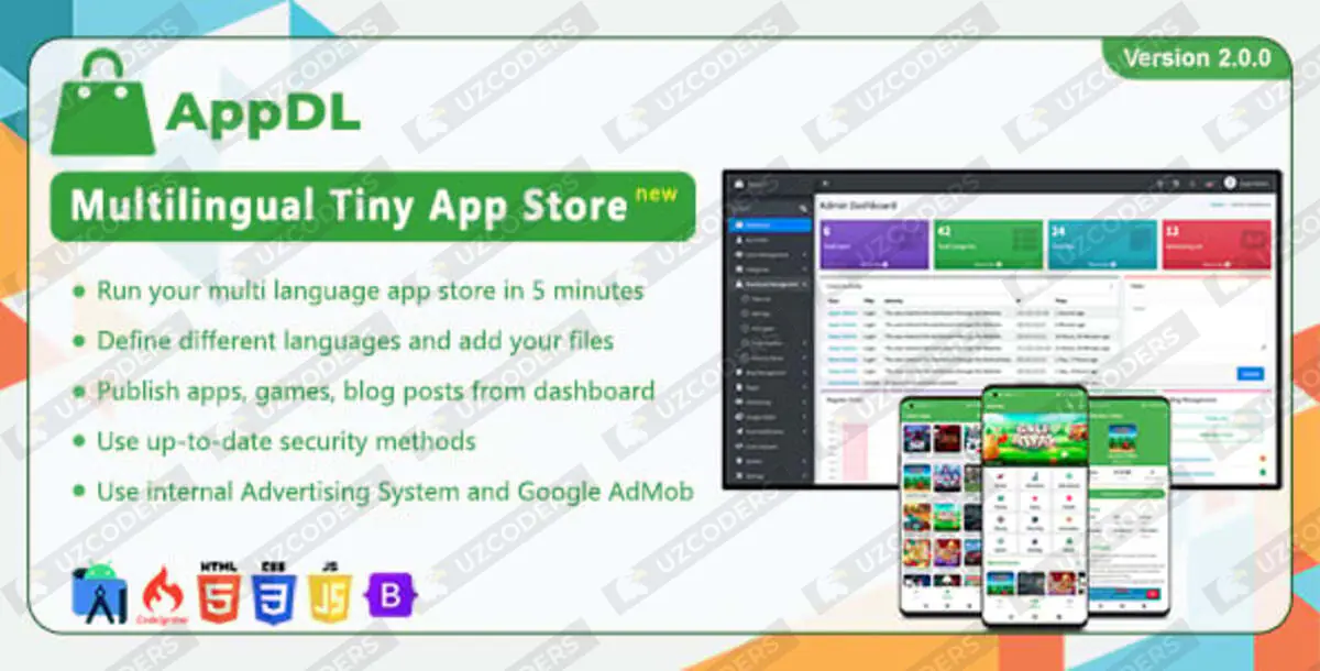 AppDL v2.0 - Multilingual Tiny App Store