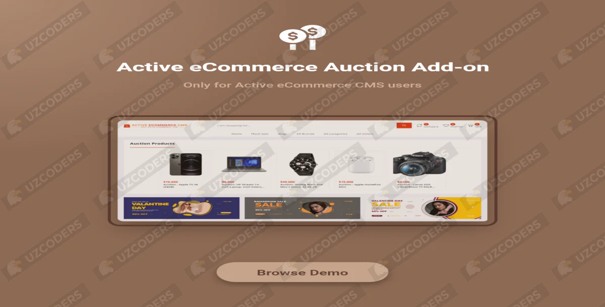 Active eCommerce Auction Add-on Nulled Script 1.8